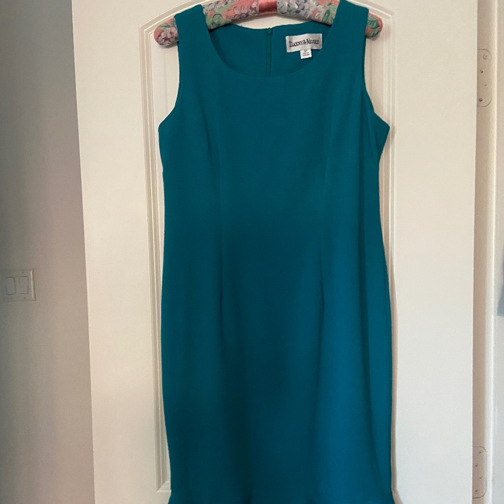 Teal Knee Length Tank Dress; 6 Petite; NWOT; Lightweight; Unlined